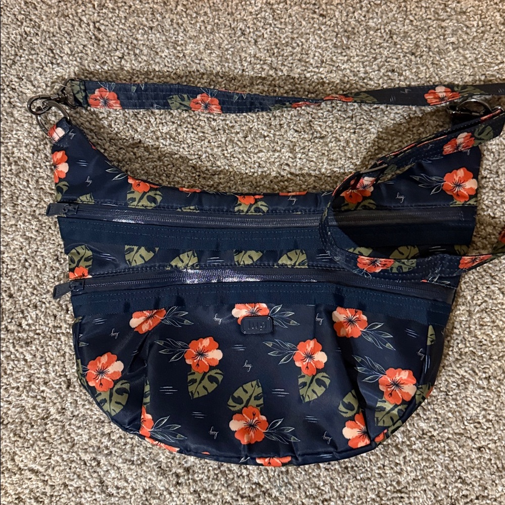 Lug Aloha Navy Hippy Crossbody Bag New Without Tags